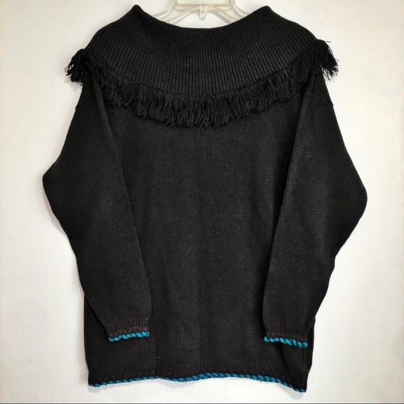 Vintage 80’s Victoria Jones Tribal Beaded Sweater - Picture 4 of 8